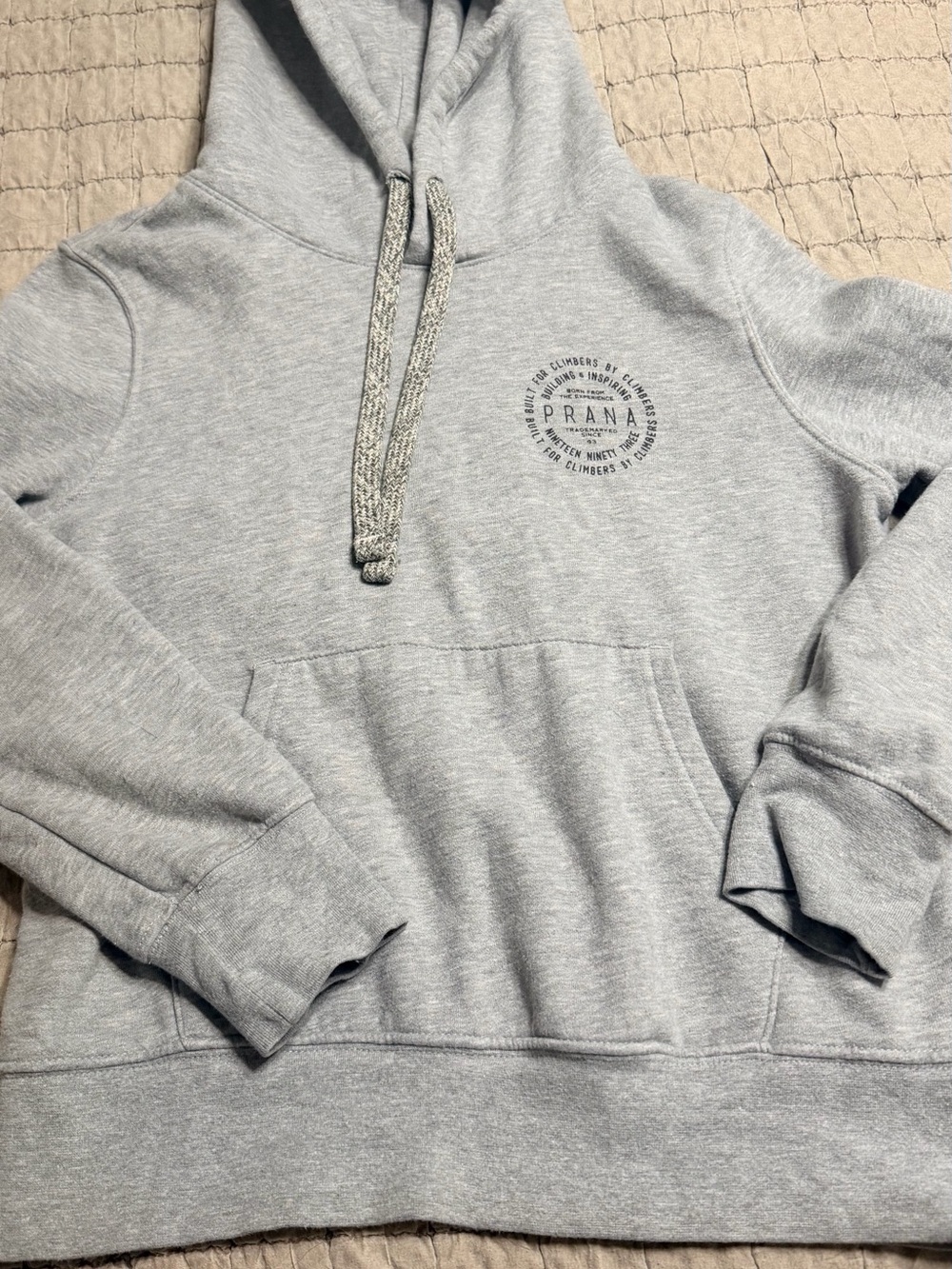 Prana Men’s Heather Gray Hoodie Pullover